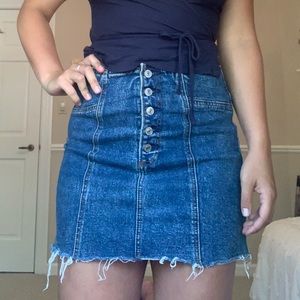 A&F denim mini skirt Abercrombie and Fitch